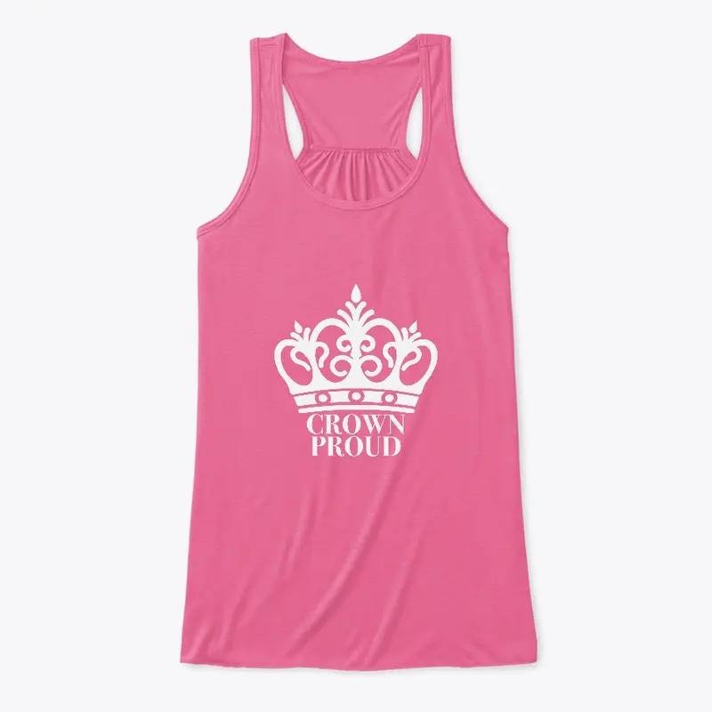 Crown Proud Women's Tank Top-white logo